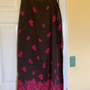 Express silk wrap dress. Long. Really sweet!